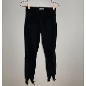 L' AGENCE Womens High Rise Split Ankle Skinny Jeans Black Sz 23